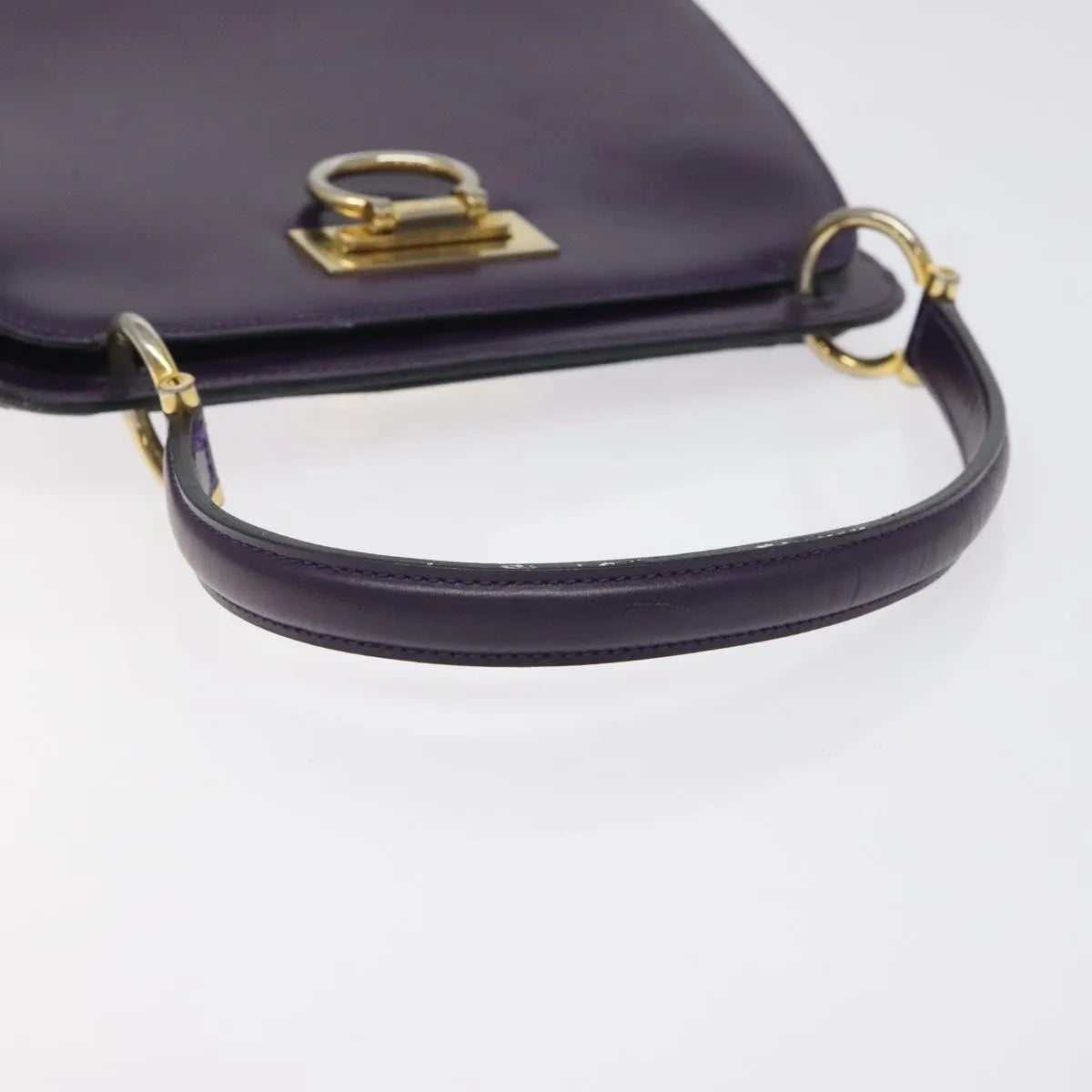 Celine Vintage Leather Purple Leather Handbag (Pre-Owned)
