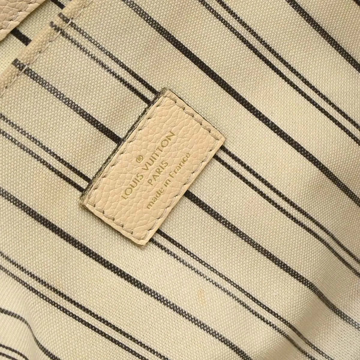 Louis Vuitton Braided Handle Pochette Metis Monogram Empreinte Leather Beige Leather Handbag (Pre-Owned)