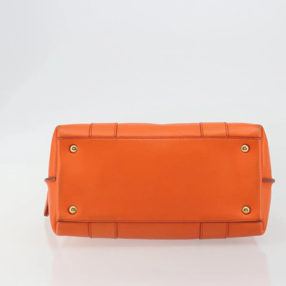 Salvatore Ferragamo Sookie Satchel Leather Orange Leather Handbag (Pre-Owned)
