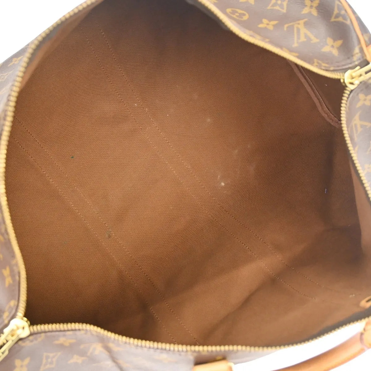 Louis Vuitton Keepall Monogram Brown Canvas Travel Bag Bag (Pre-Owned)