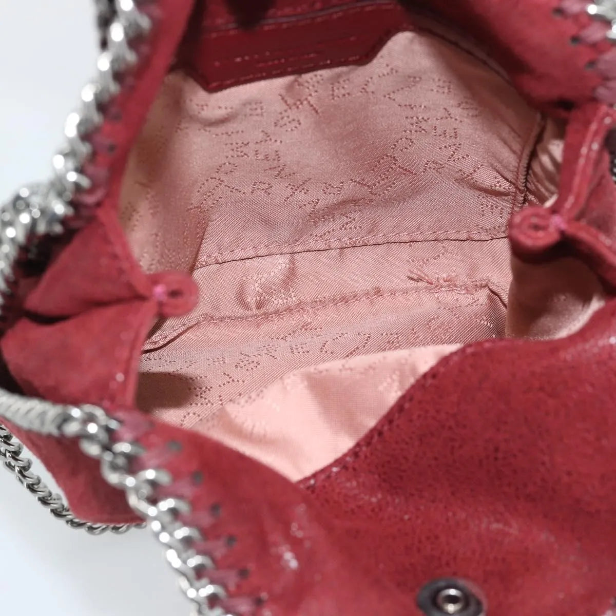 Stella Mccartney Falabella Fold Over Clutch Faux Leather Burgundy Polyester Crossbody Bag Bag (Pre-Owned)