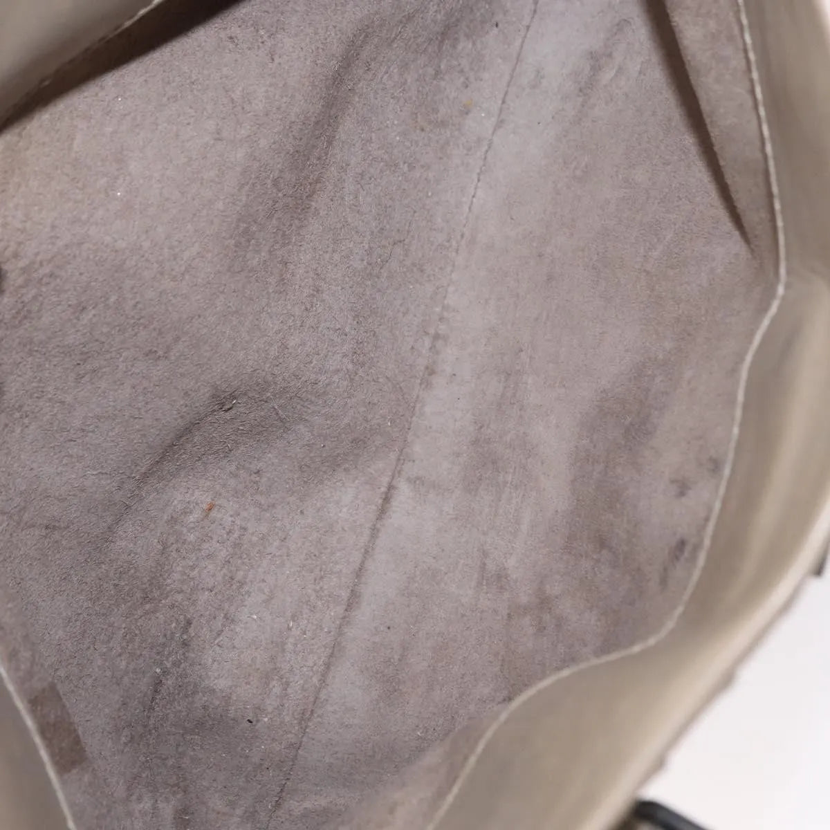 Bottega Veneta Roma Bag Intrecciato Nappa Gray Leather Handbag (Pre-Owned)
