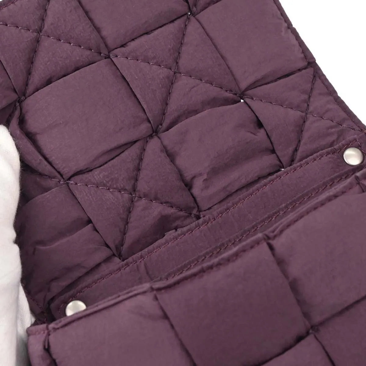 Bottega Veneta Padded Tech Cassette Intrecciato Nylon Purple Nylon Shoulder Bag Bag (Pre-Owned)