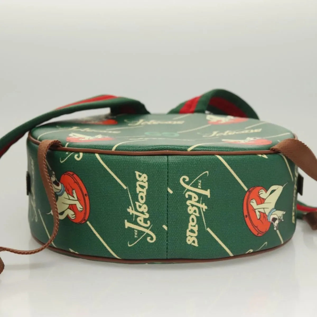 Gucci The Jetsons Web Sherry Line Roun Jetsons Web Sherry Line Pvc Green Pvc Backpack Bag (Pre-Owned)