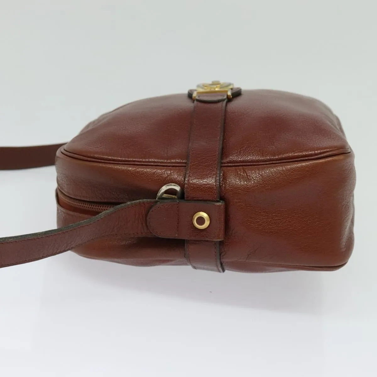 Christian Dior Vintage Leather Brown Leather Shoulder Bag Bag (Pre-Owned)