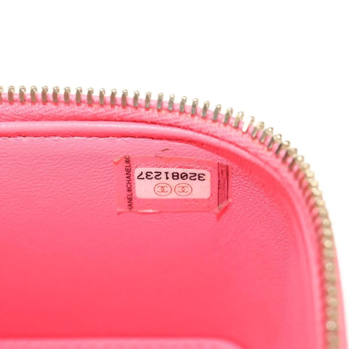 Chanel Classic Vanity Case With Chain Quilted Lambskin Pink Leather Handbag (Pre-Owned)