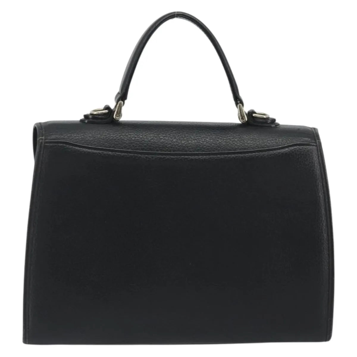 Burberry Vintage Leather Black Leather Handbag (Pre-Owned)