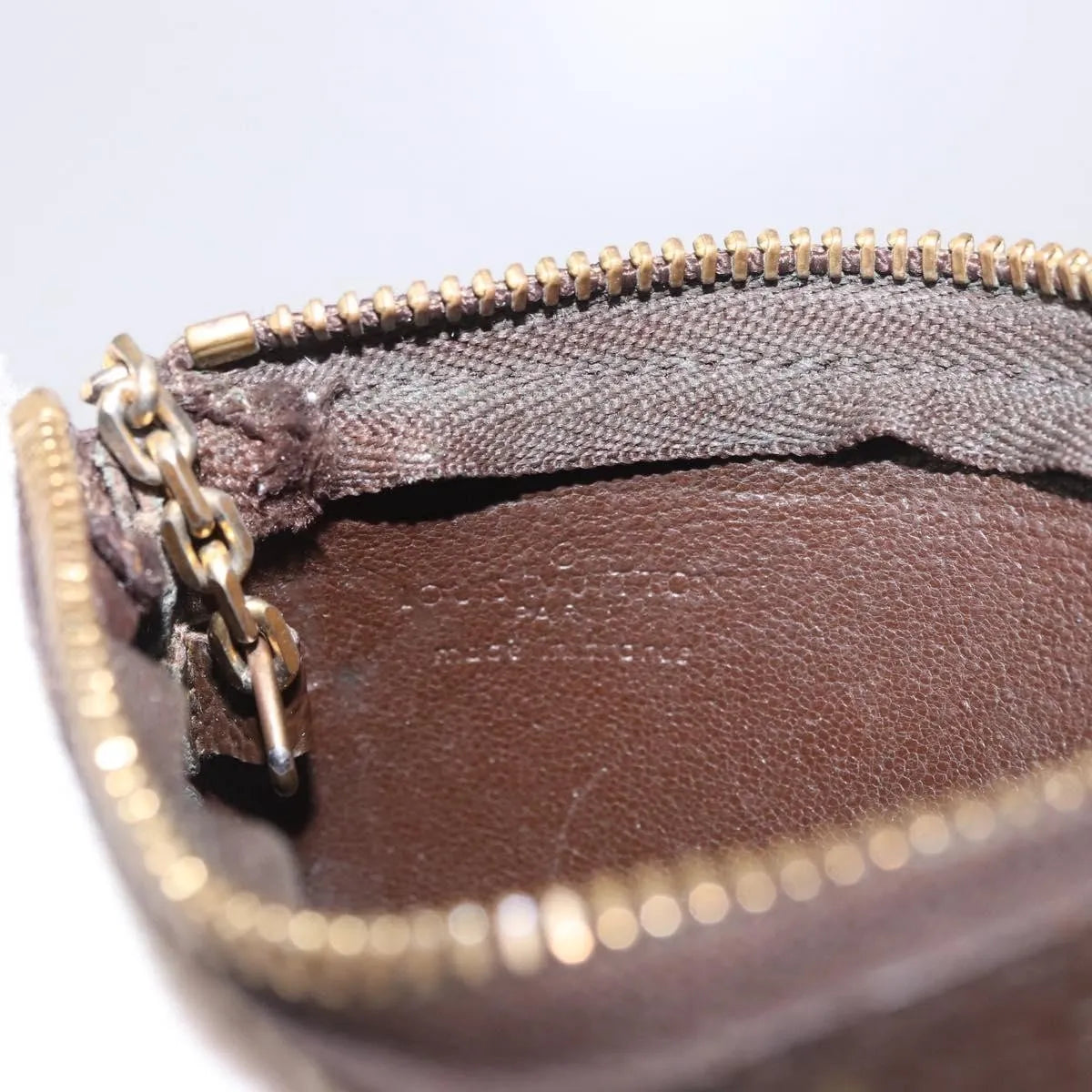 Louis Vuitton Pochette Clés Monogram Canvas Brown Canvas Wallets Accessory (Pre-Owned)