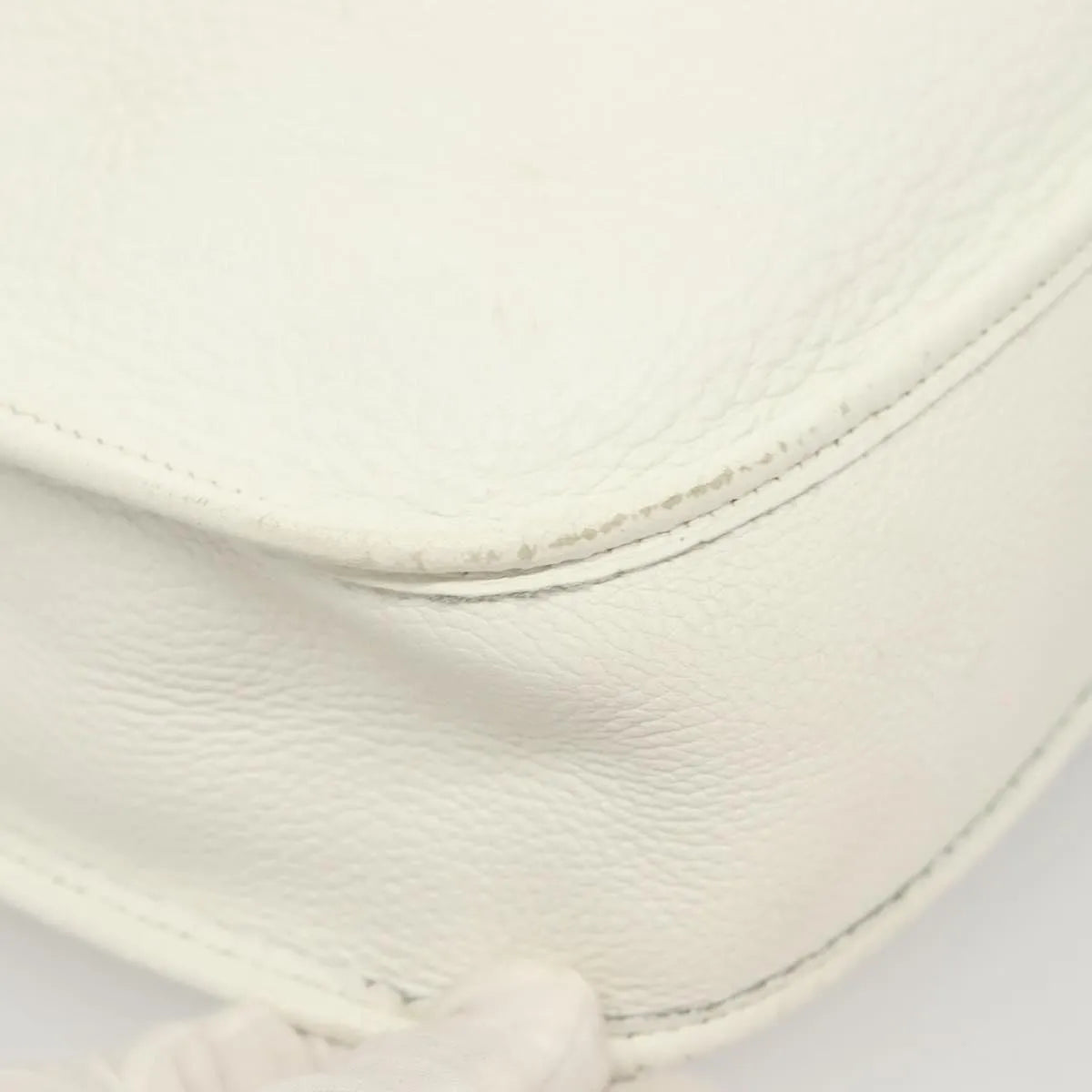 Hermes Evelyne Bag Gen I Togo White Leather Handbag (Pre-Owned)