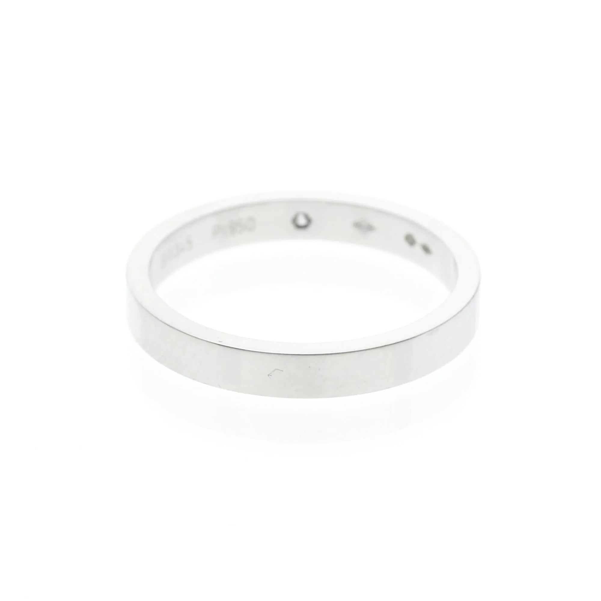 Cartier C De Cartier Wedding Band Platinum With Diamond Silver Platinum Ring Jewelry (Pre-Owned)