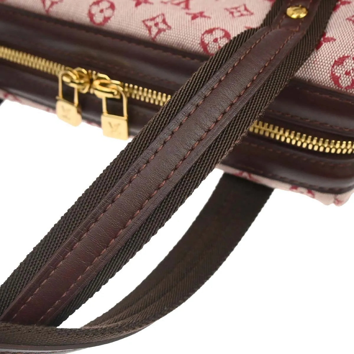 Louis Vuitton Joséphine Mini Lin Burgundy Canvas Handbag (Pre-Owned)