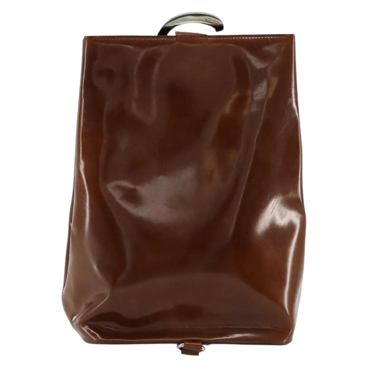 Cartier Panthère Shoulder Patent Leather Brown Patent_Leather Shoulder Bag Bag (Pre-Owned)