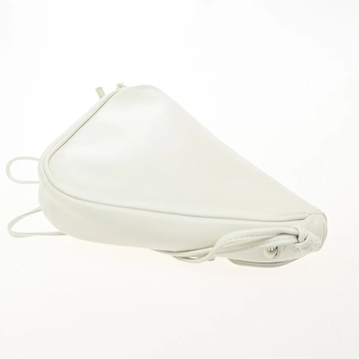 Celine Triangle Leather White Leather Shoulder Bag Bag (Pre-Owned)