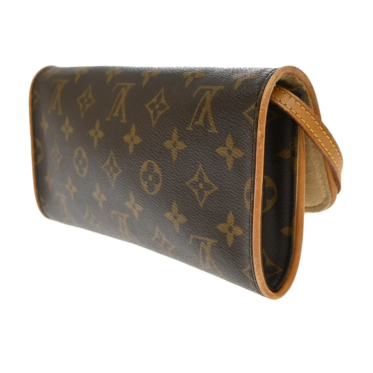 Louis Vuitton Twin Monogram Brown Leather Clutche & Pouche Bag (Pre-Owned)