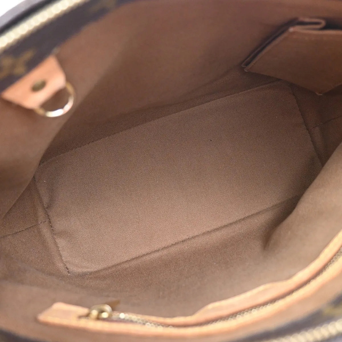 Louis Vuitton Cabas Mezzo Monogram Canvas Brown Leather Tote Bag Bag (Pre-Owned)