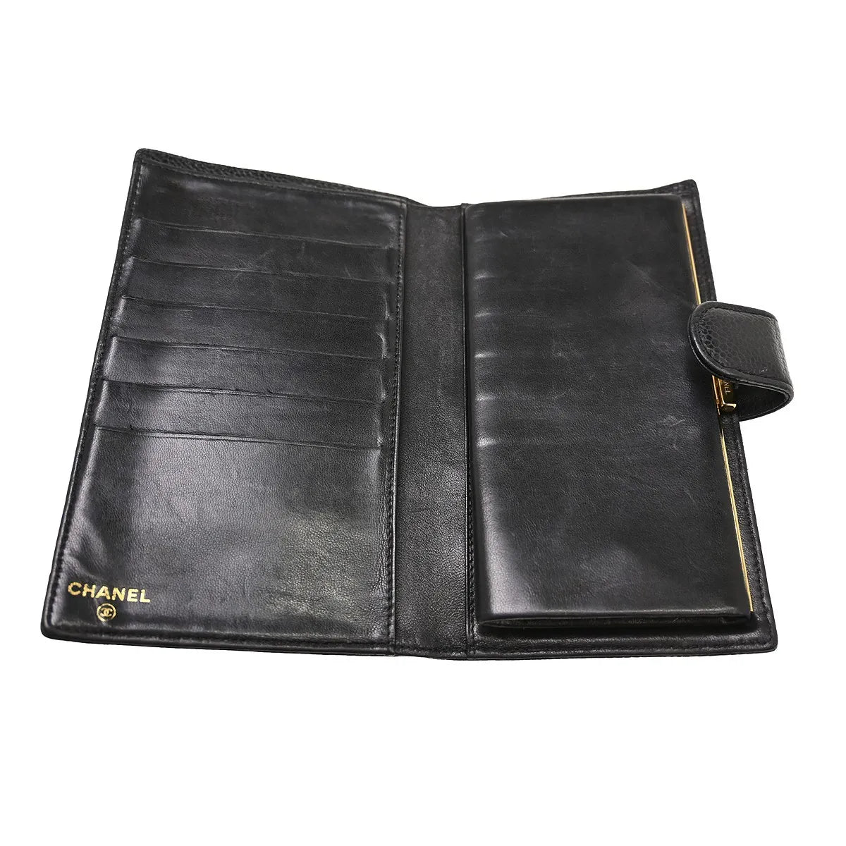 Chanel Timeless Cc French Caviar Black Leather Wallets Accessory (Pre-Owned)