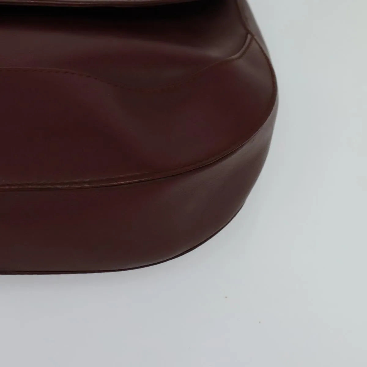 Cartier Must De Cartier Clutch Leather Burgundy Leather Clutche & Pouche Bag (Pre-Owned)