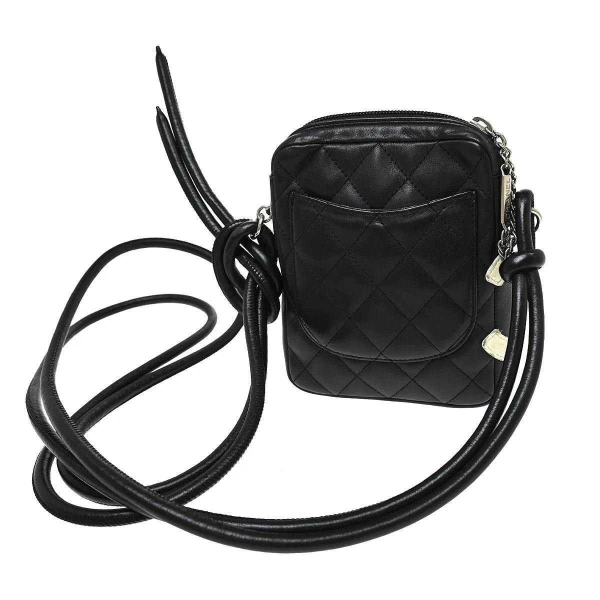 Chanel Cambon Crossbody Bag Quilted Leather Black Leather Shoulder Bag Bag (Pre-Owned)