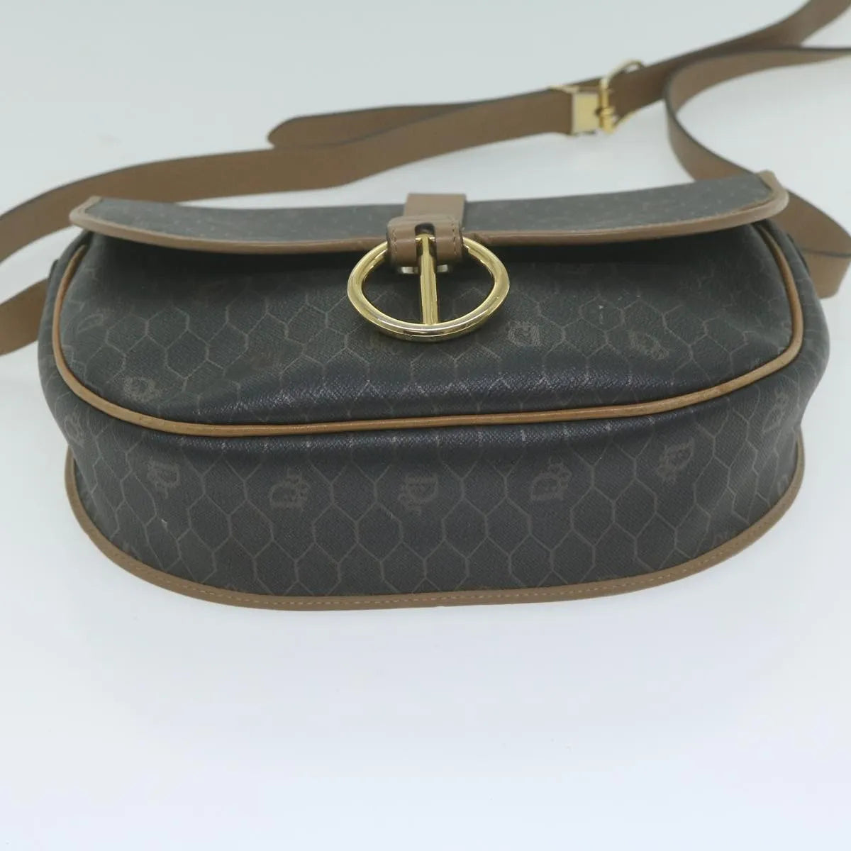 Christian Dior Vintage Cd Flap Canvas Black Canvas Shoulder Bag Bag (Pre-Owned)