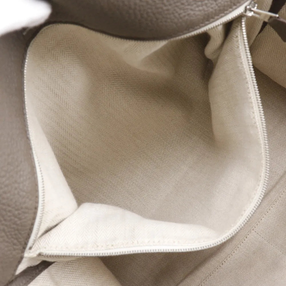 Hermes Alfred Messenger Bag Clemence Gray Leather Shoulder Bag Bag (Pre-Owned)