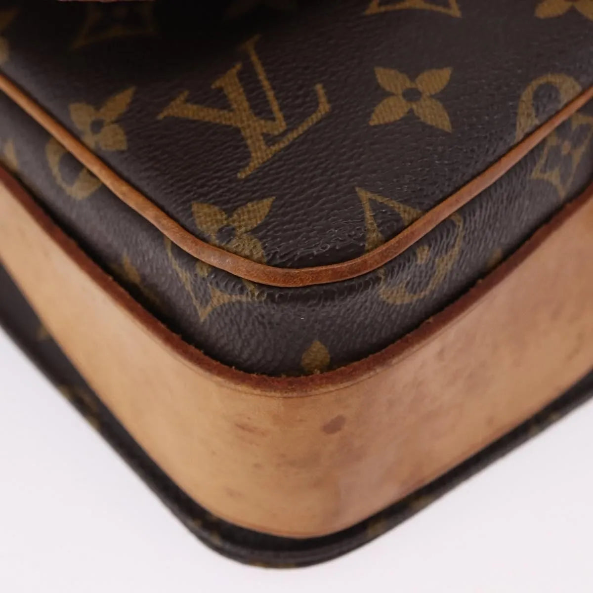 Louis Vuitton Cartouchiere Monogram Brown Canvas Shoulder Bag Bag (Pre-Owned)