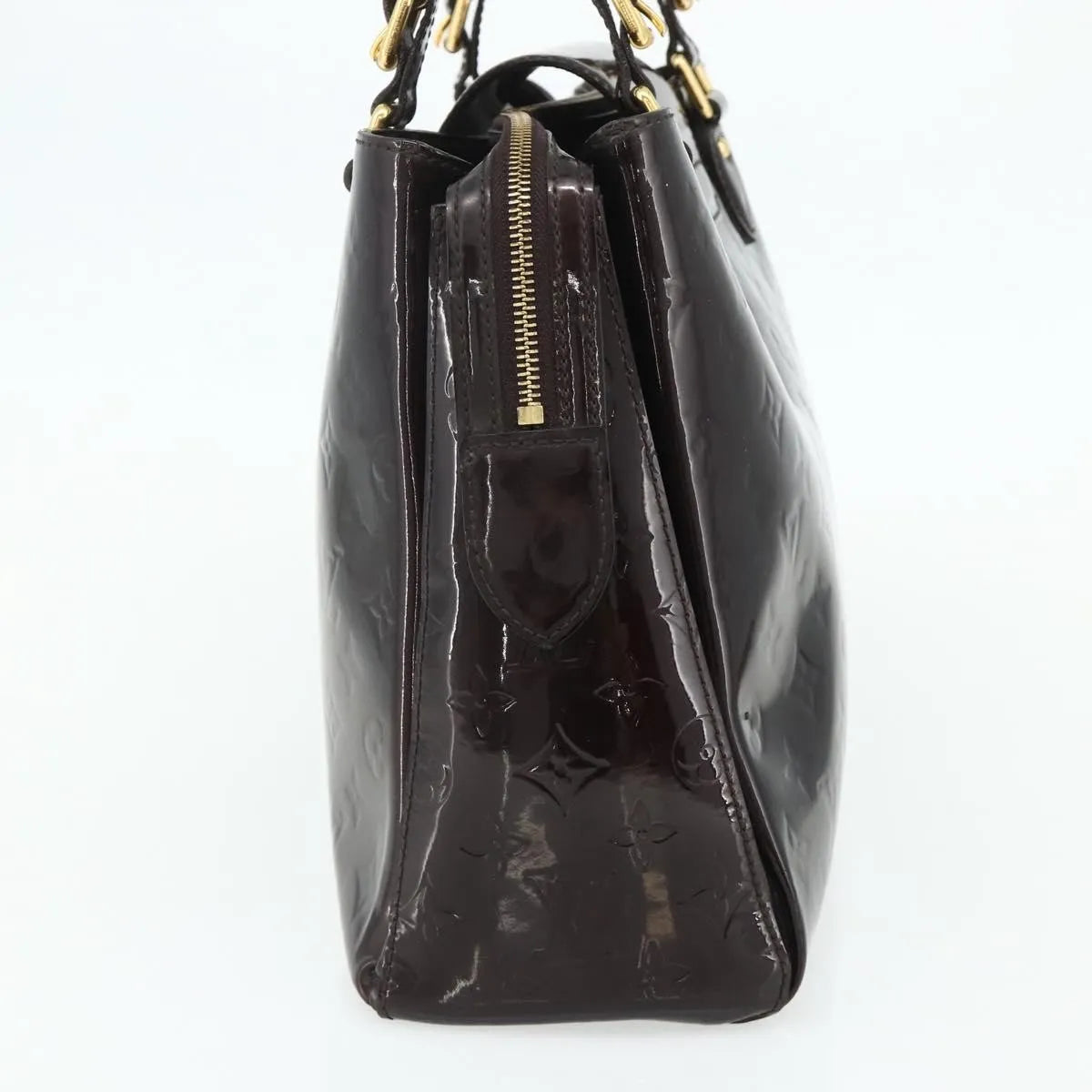 Louis Vuitton Melrose Avenue Monogram Vernis Burgundy Patent_Leather Handbag (Pre-Owned)