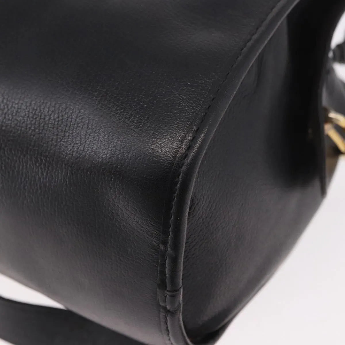 Christian Dior Vintage Leather Black Leather Shoulder Bag Bag (Pre-Owned)