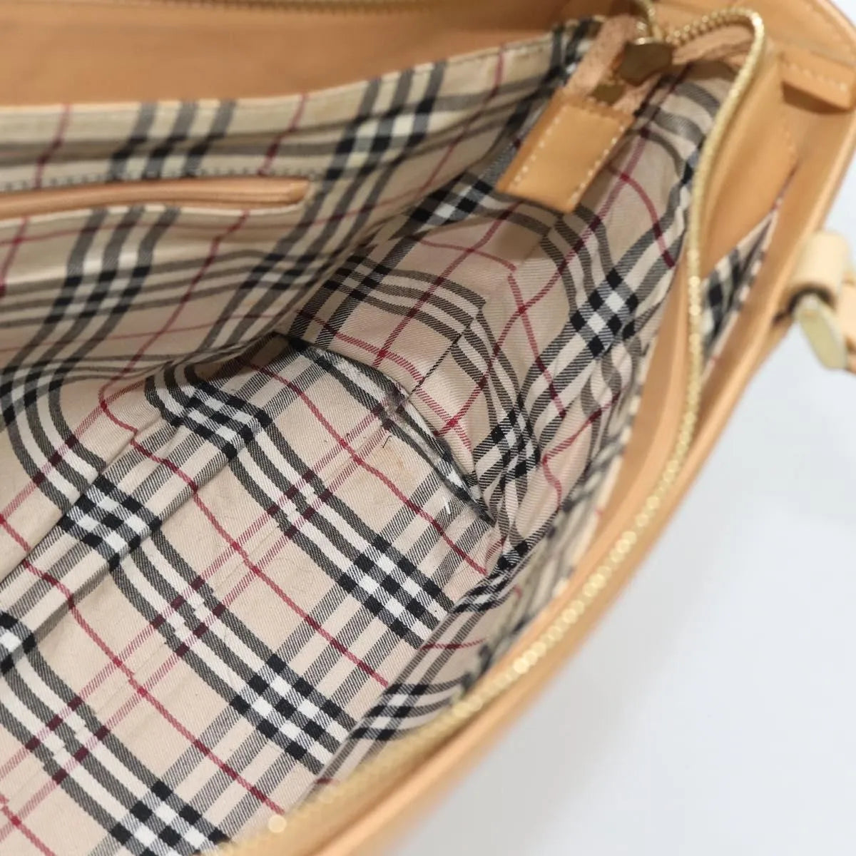 Burberry Vintage Leather Beige Leather Tote Bag Bag (Pre-Owned)