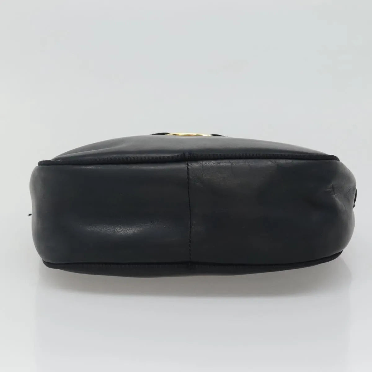Salvatore Ferragamo Vara Bow Camera Leather Navy Leather Shoulder Bag Bag (Pre-Owned)
