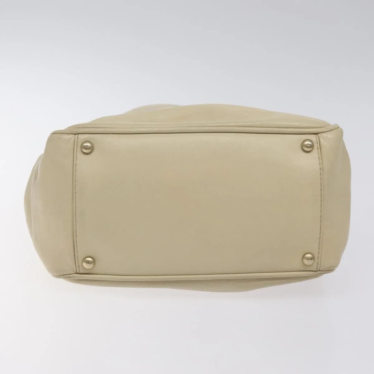 Chanel Camellia Tote Leather Beige Leather Tote Bag Bag (Pre-Owned)