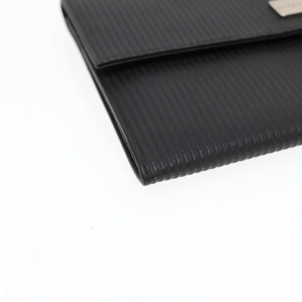 Bvlgari Clutch Pvc Leather Black Pvc Clutche & Pouche Bag (Pre-Owned)