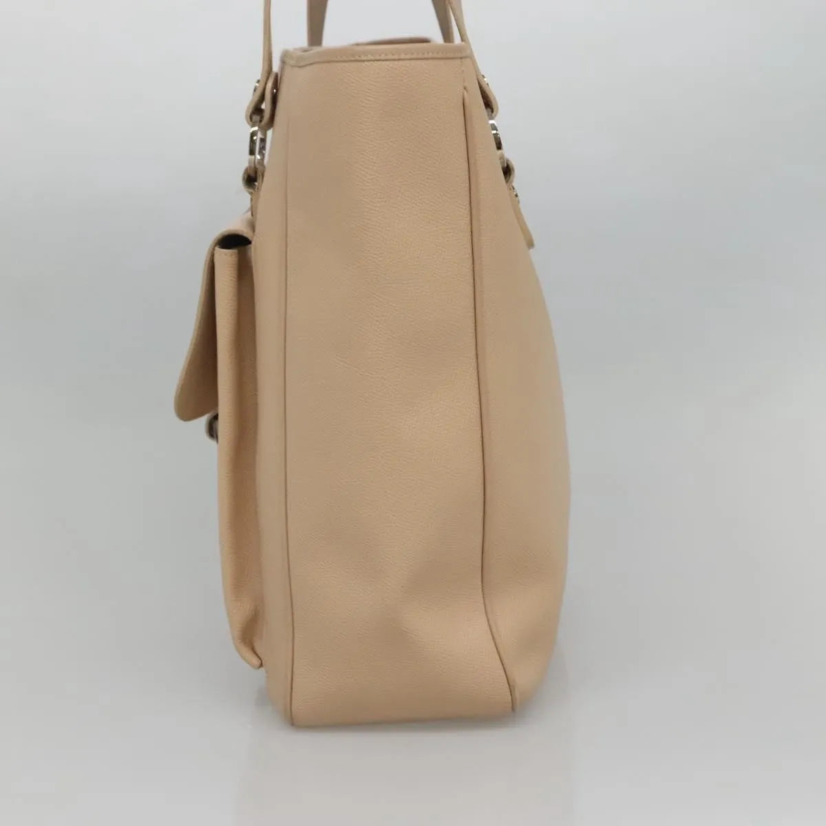 Bvlgari Vintage Leather Beige Leather Tote Bag Bag (Pre-Owned)