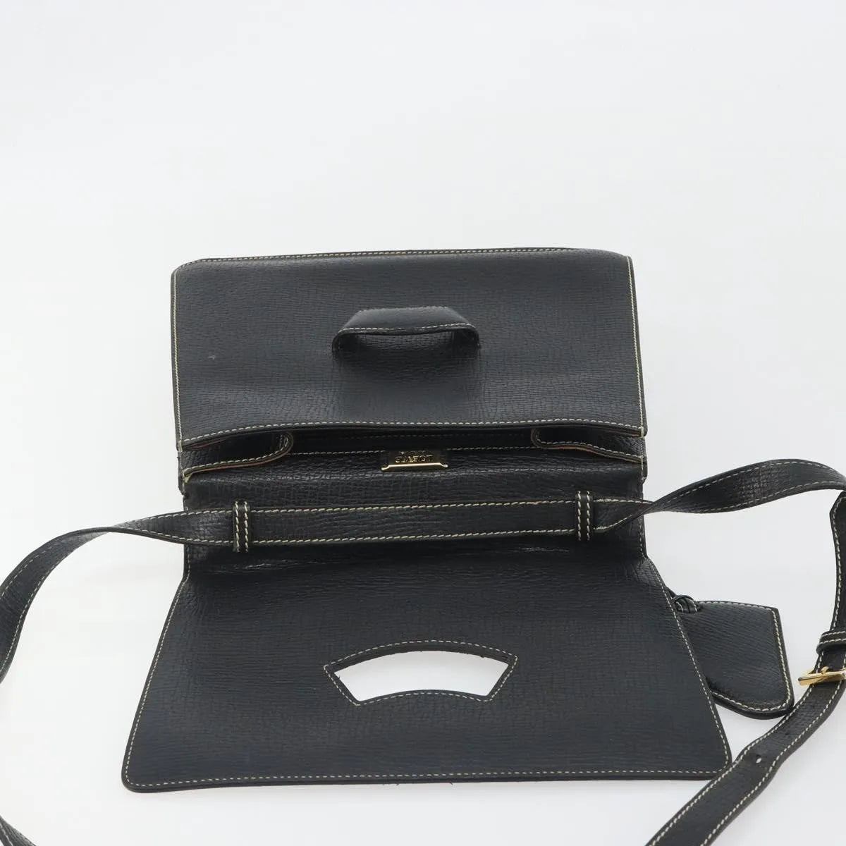 Loewe Barcelona Top Handle Leather Black Leather Handbag (Pre-Owned)