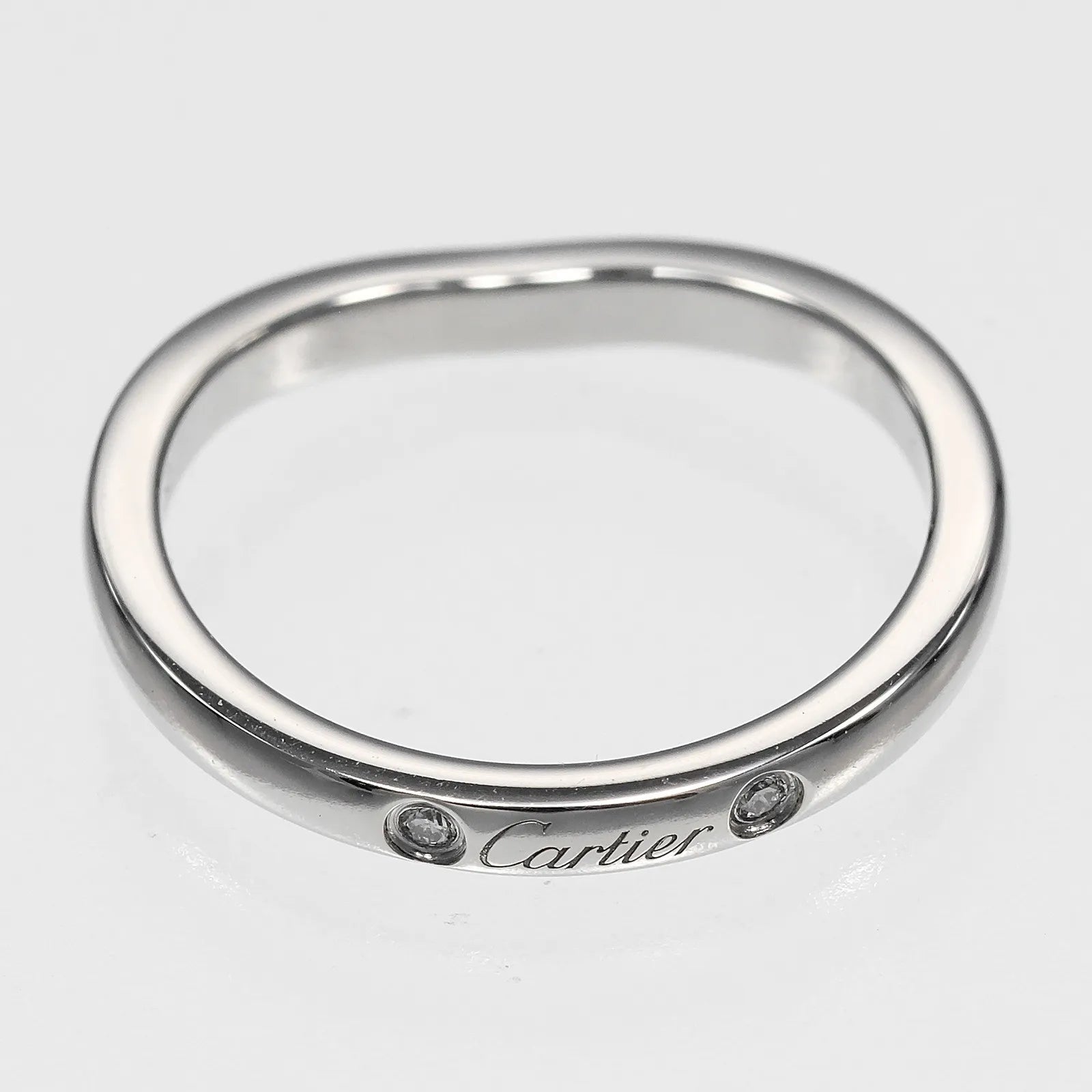 Cartier Ballerine Platinum With Diamond Silver Platinum Ring Jewelry (Pre-Owned)
