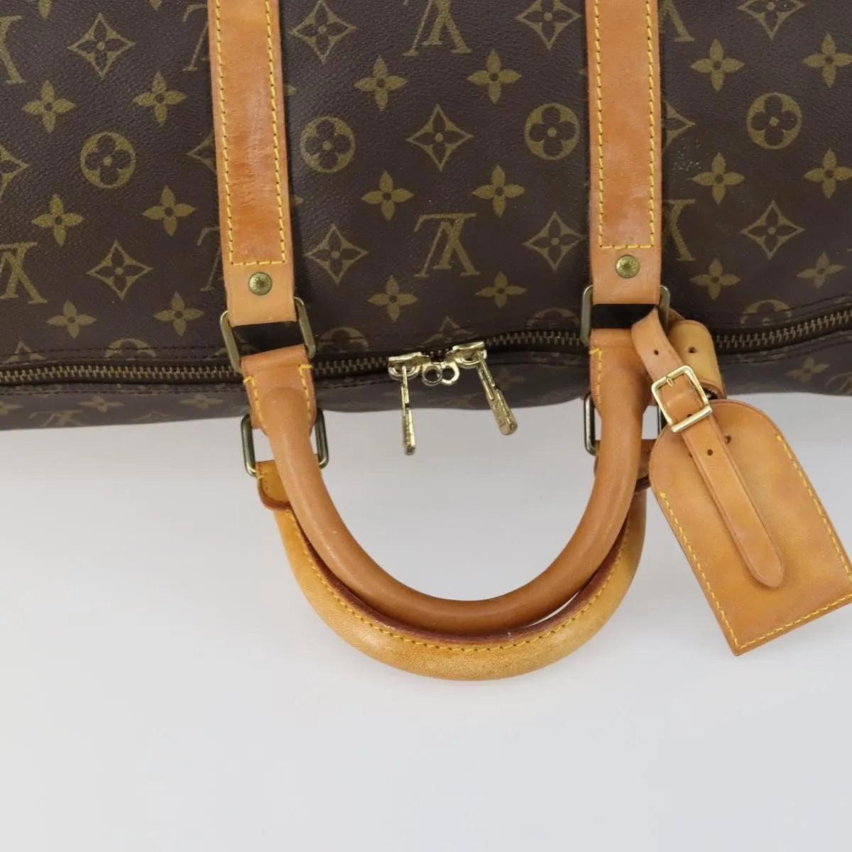 Louis Vuitton Keepall Bag Monogram Canvas Brown Canvas Travel Bag Bag (Pre-Owned)