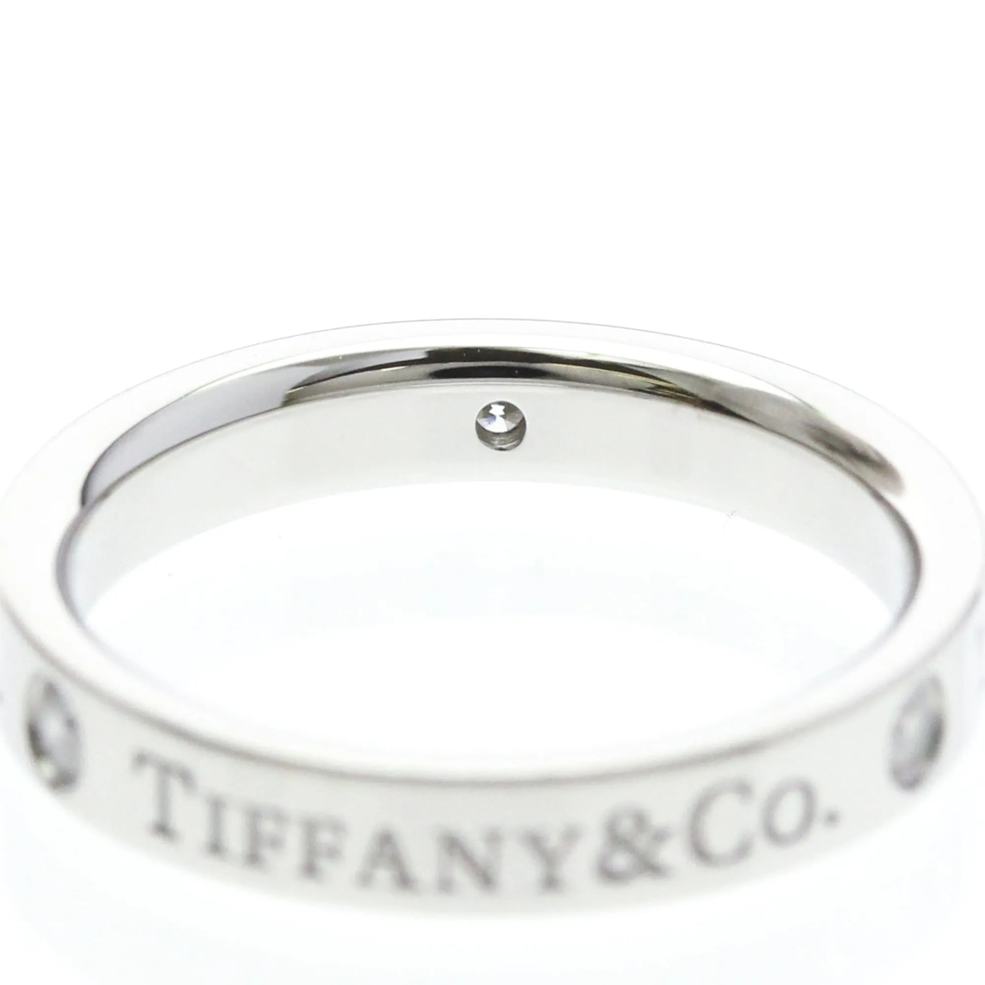 Tiffany & Co. Flat Platinum Silver Platinum Ring Jewelry (Pre-Owned)