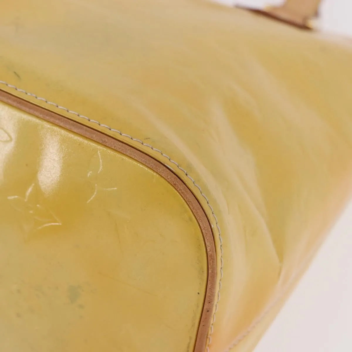 Louis Vuitton Houston Monogram Vernis Yellow Patent_Leather Handbag (Pre-Owned)
