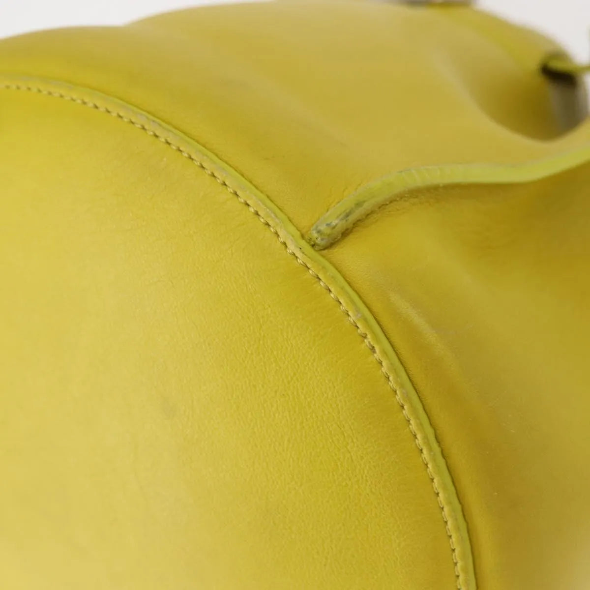 Celine Long Strap Big Bag Bucket Leather Yellow Leather Shoulder Bag Bag (Pre-Owned)