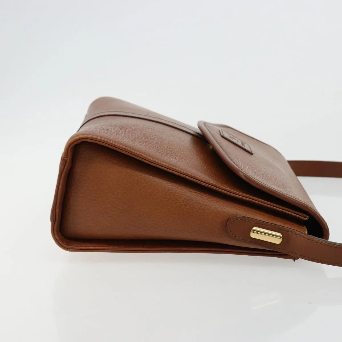 Burberry Vintage Flap Leather Beige Leather Shoulder Bag Bag (Pre-Owned)