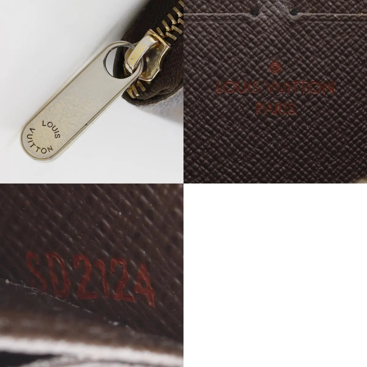 Louis Vuitton Zippy Organizer Damier Graphite Brown Canvas Wallets Accessory (Pre-Owned)