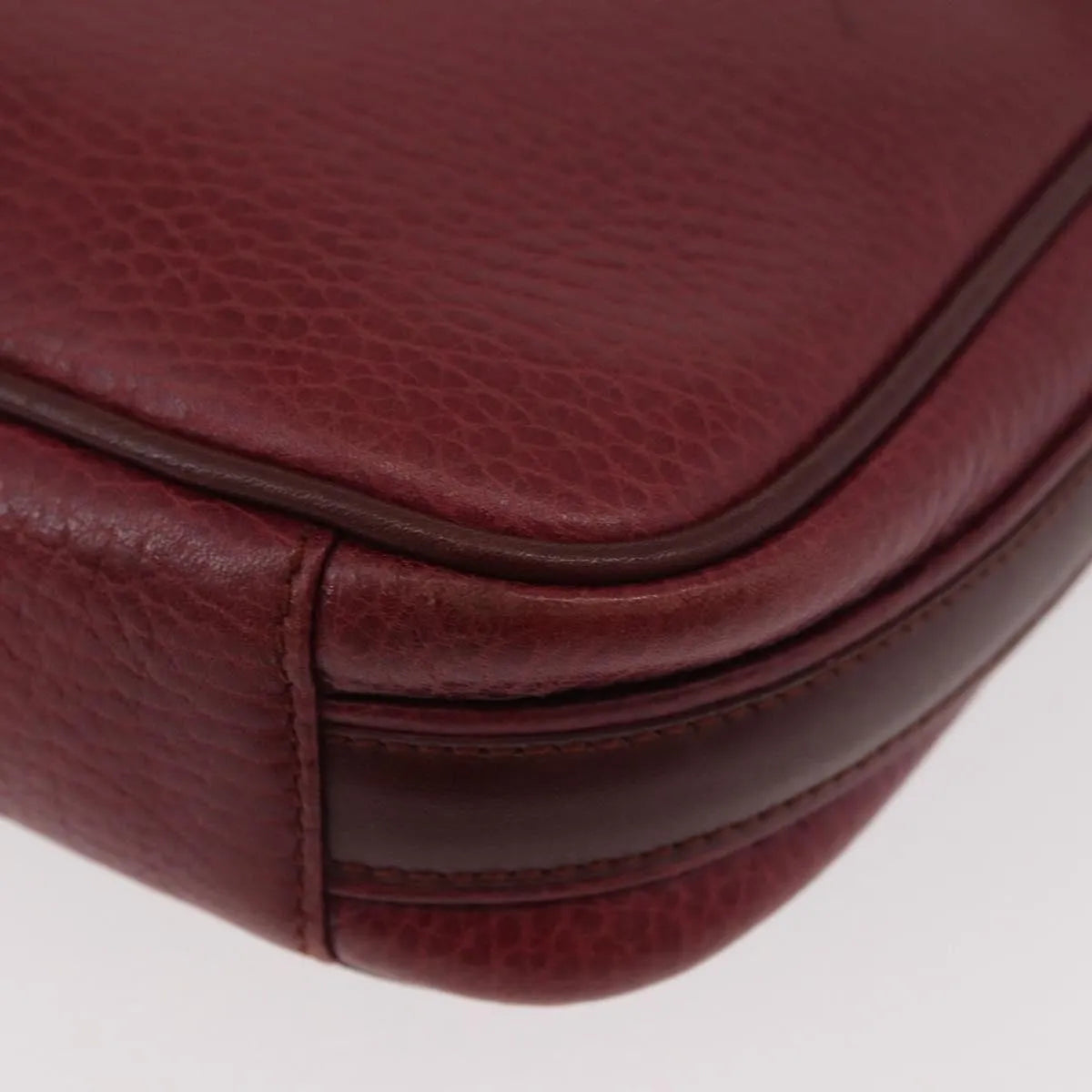 Cartier Tasseled Must De Cartier Leather Burgundy Leather Shoulder Bag Bag (Pre-Owned)