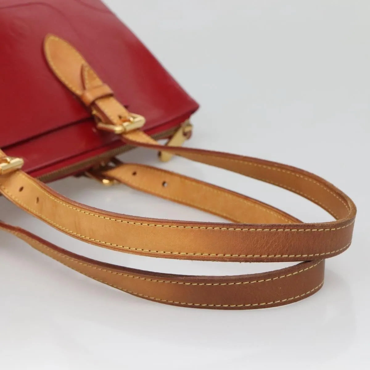 Louis Vuitton Rosewood Avenue Monogram Vernis Red Patent_Leather Handbag (Pre-Owned)