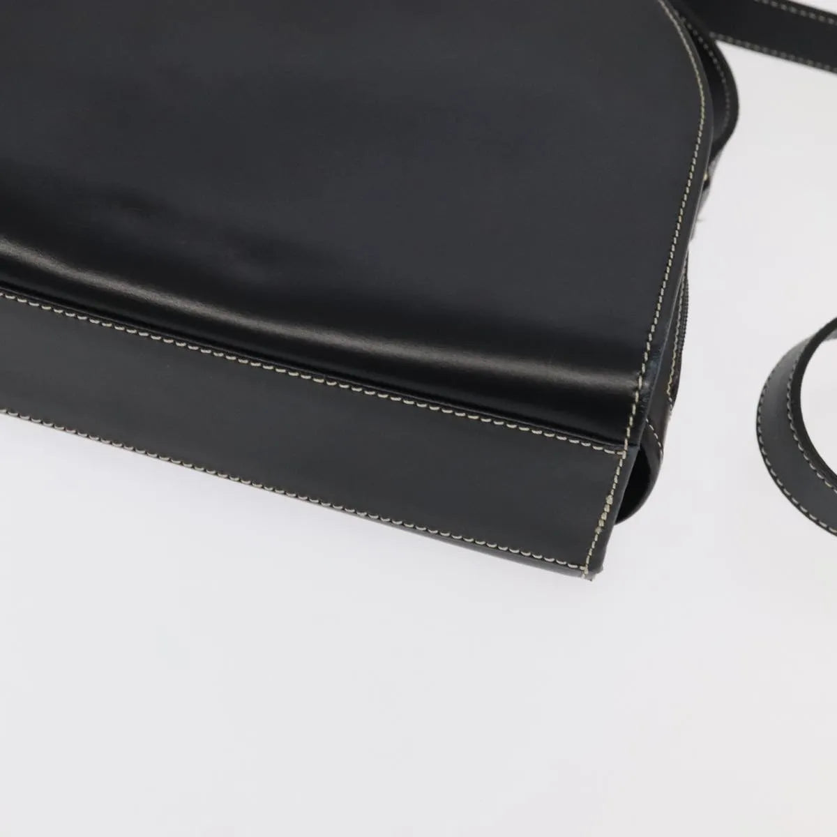 Christian Dior Vintage Leather Black Leather Shoulder Bag Bag (Pre-Owned)