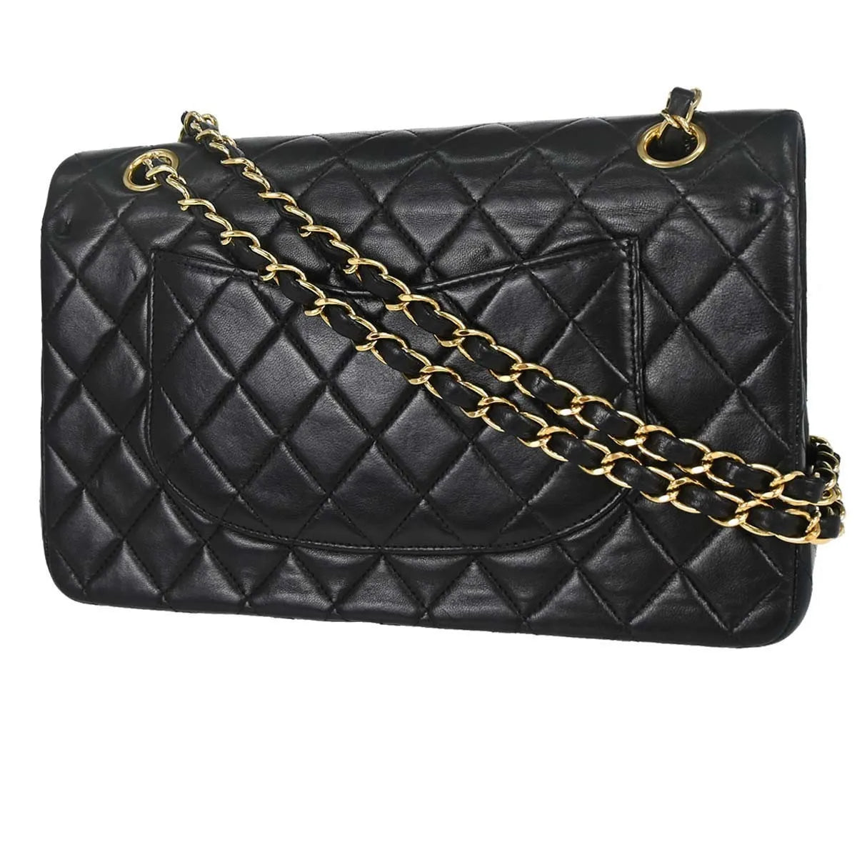 Chanel Timeless - Classic Double Flap Leather Black Leather Shoulder Bag Bag (Pre-Owned)