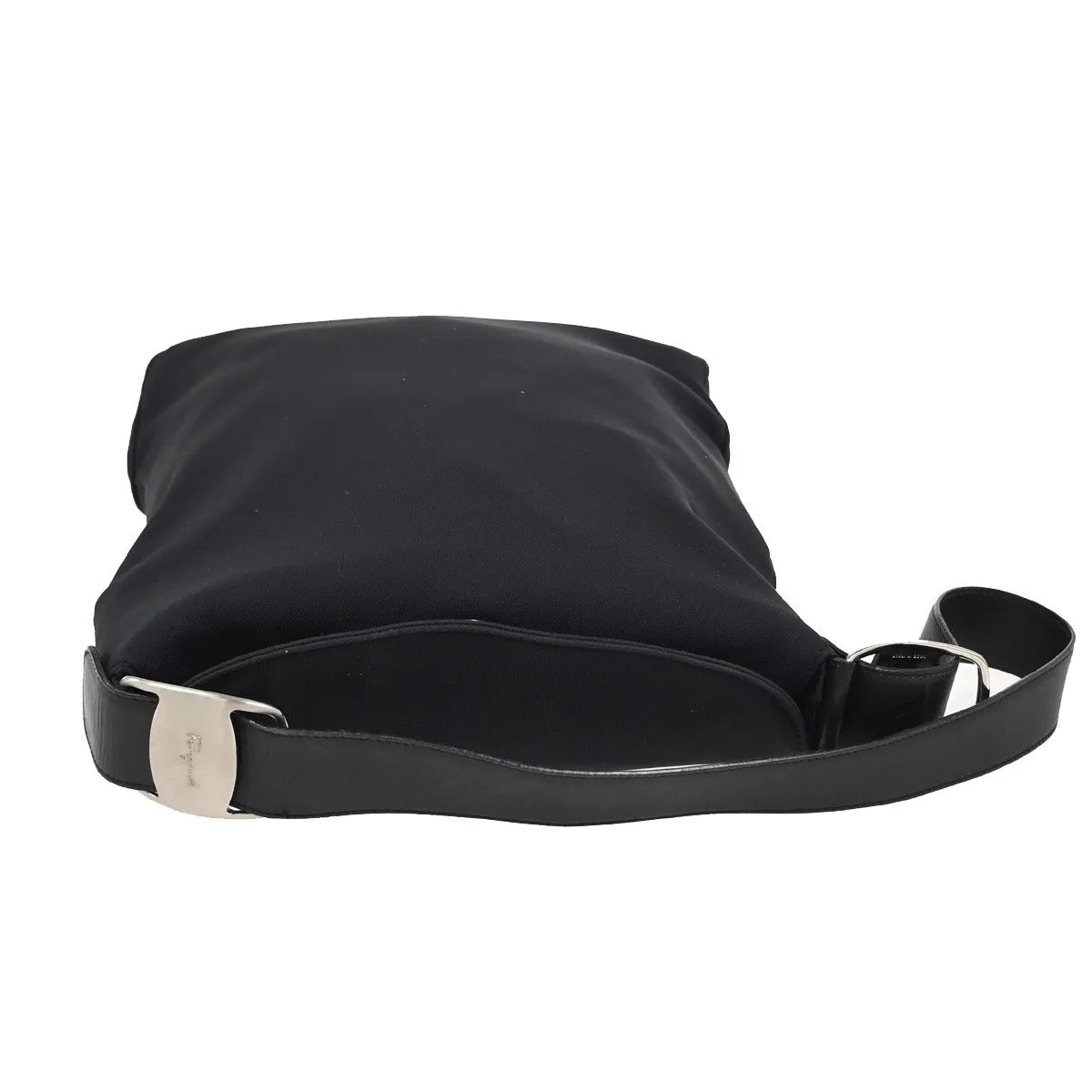 Salvatore Ferragamo Vara Nylon Black Nylon Shoulder Bag Bag (Pre-Owned)