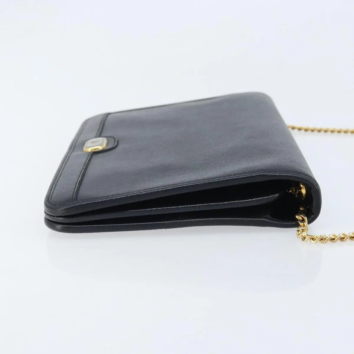 Christian Dior Vintage Honeycomb Chain Canvas Black Canvas Shoulder Bag Bag (Pre-Owned)