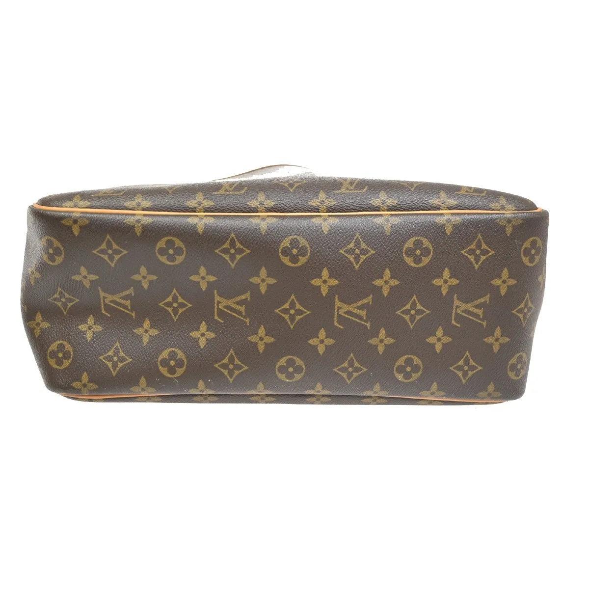 Louis Vuitton Deauville Monogram Canvas Brown Leather Handbag (Pre-Owned)