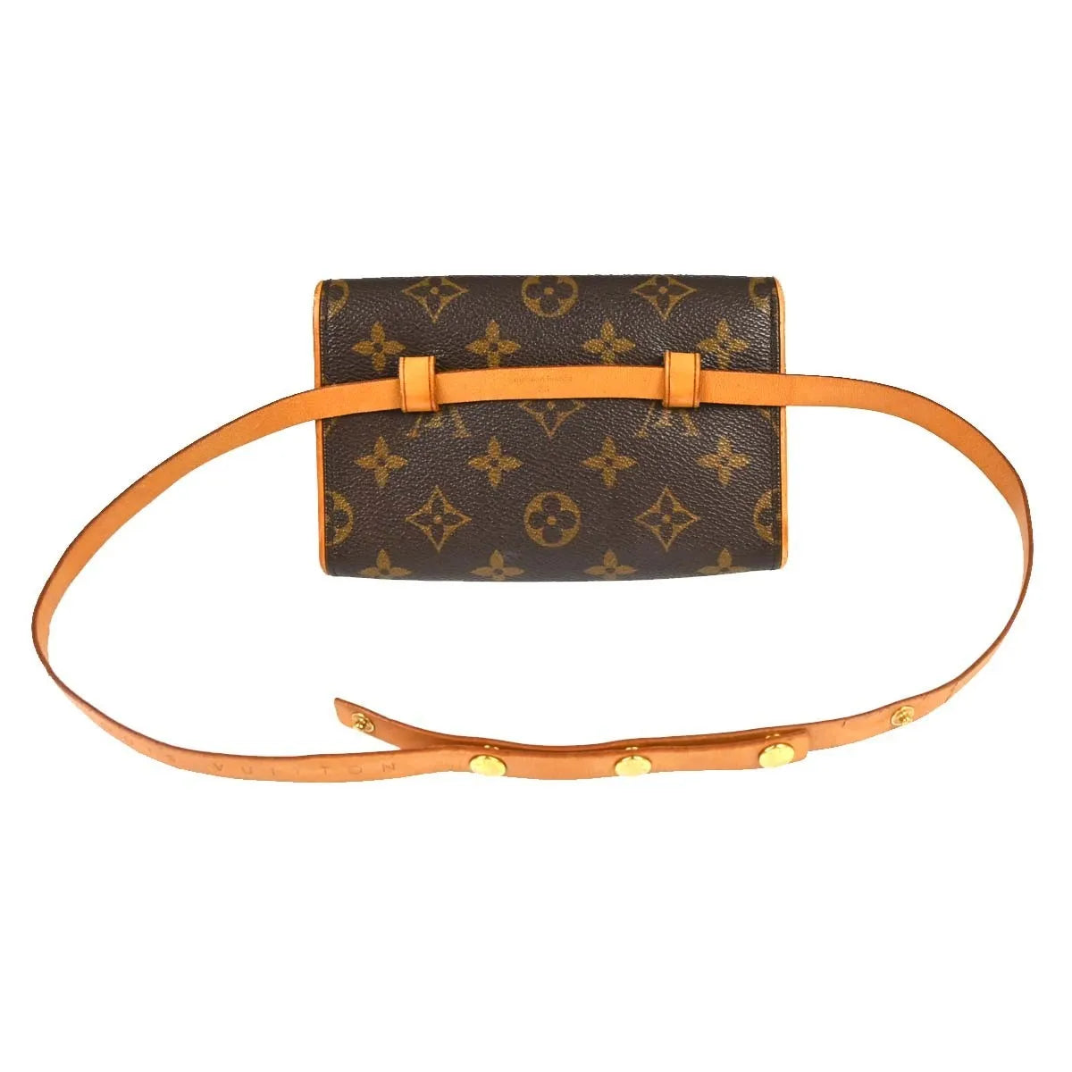 Louis Vuitton Florentine Waist Bag Monogram Brown Canvas Clutche & Pouche Bag (Pre-Owned)
