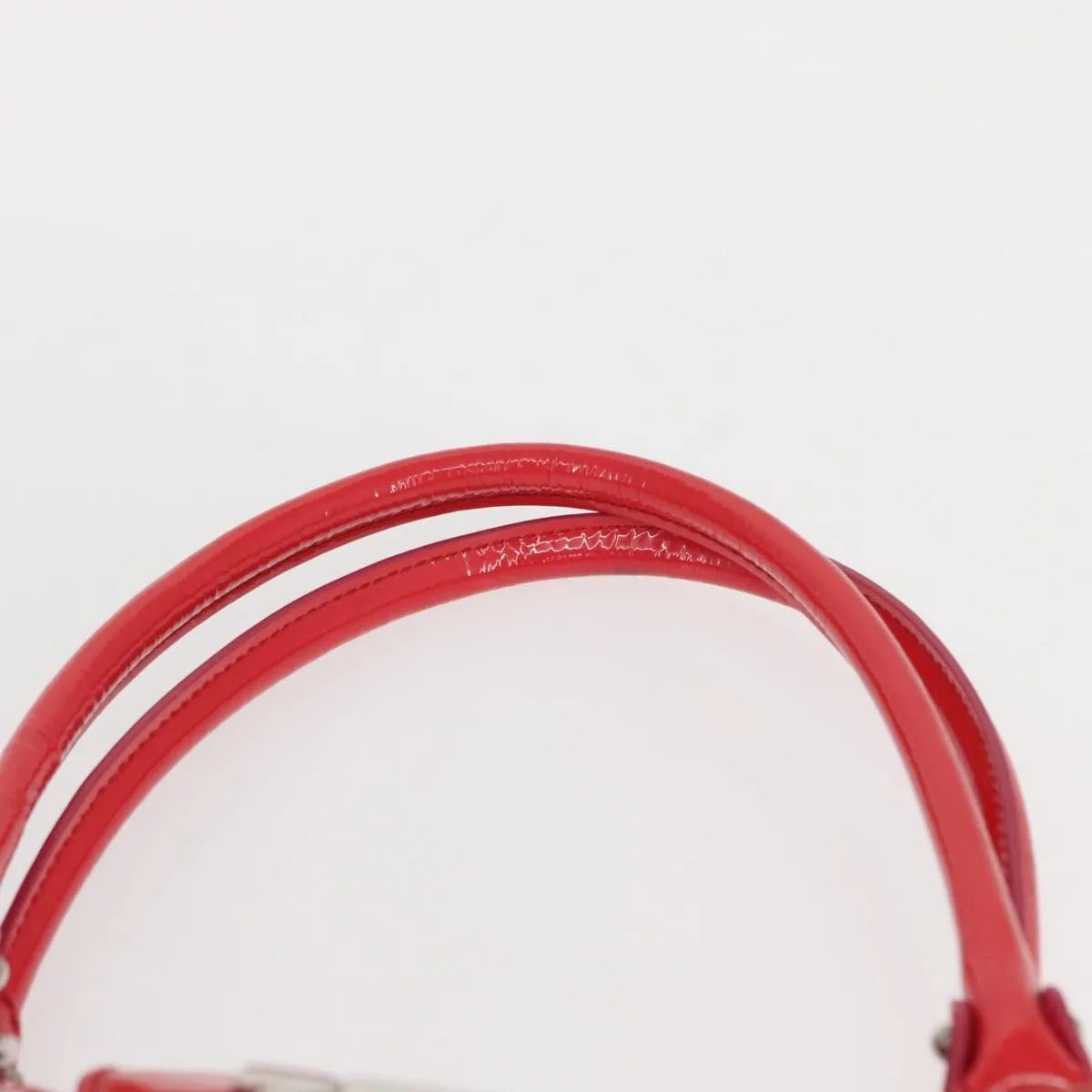 Salvatore Ferragamo Marisa Patent Leather Red Patent_Leather Handbag (Pre-Owned)