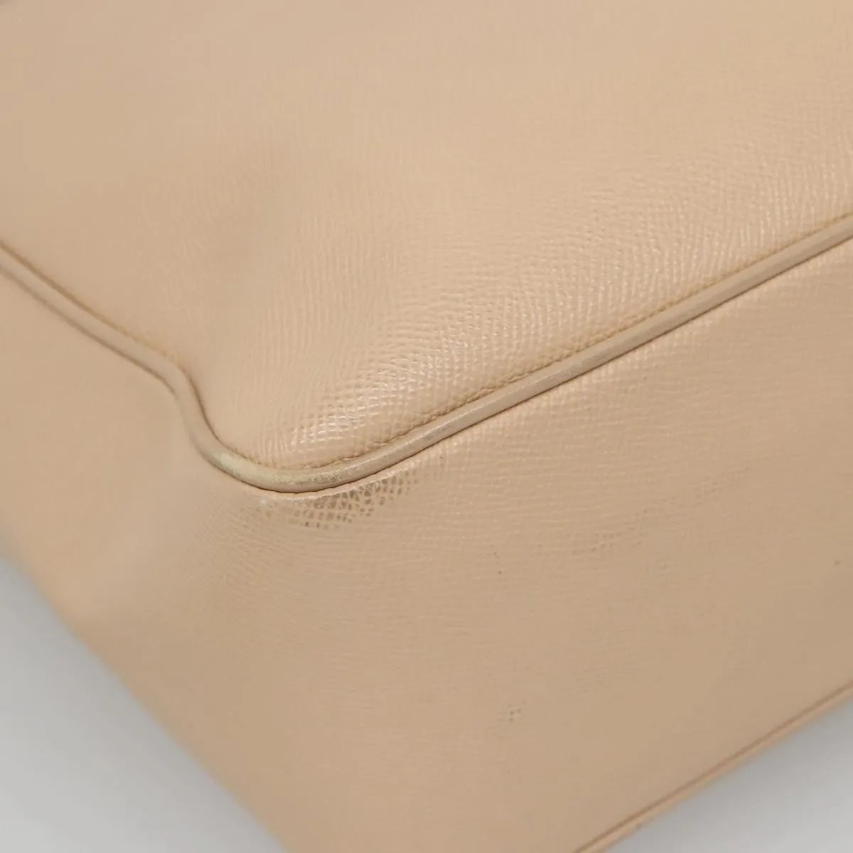 Bvlgari Vintage Leather Beige Leather Tote Bag Bag (Pre-Owned)
